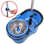 Esfregão Mop Rotativo Azul C/cent Inox Cabo Metal C/ 2 Refis 11319 XH-035 