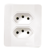 Tomada Sobrepor Dupla 2p+t C/ Caixa Branco 20a 250v 13932 60515 