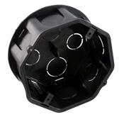 Caixa Luz Plástica Preta Octogonal Simples Fm 4x4 14012 300 