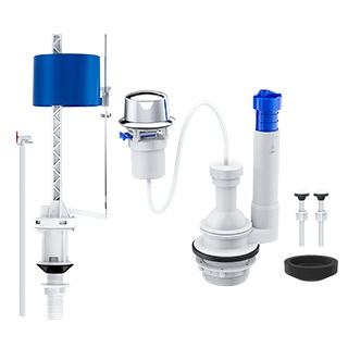 Kit Completo Mecanismo P/ Caixa Acoplada C/ Acionador Pneuma 14060 1221 21