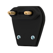 Plugue Macho Preto 2p C/ Prensa Cabo 10a 250v 14078 1076-2 