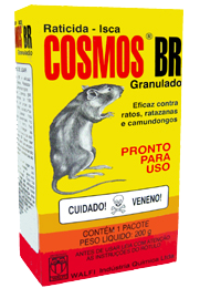 Raticida Cosmos Br 50x200 Gramas, Onu 3027 - Pesticida Base Derivados Cumarina, Sólido, 6.1 Ge Iii 14221 1A