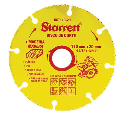 Disco De Corte C/ Aresta De Carboneto De Tungstênio - Multi 14278 DCT110-20