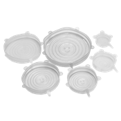 Jogo De Tampas De Silicone P/ Alimentos 6 Pçs 14197 BW-579A 