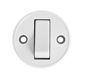 Interruptor Redondo Sobrepor Branco Tecla Branca  10a 250v 14349 191P-1/1T-p 