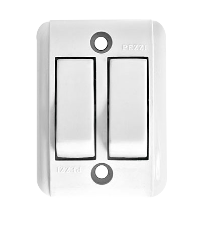 Interruptor Sobrepor Retangular 2 Teclas Simples 10a 250v 14352 221-1