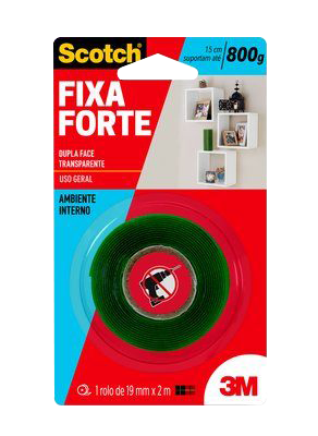 Fita Dupla Face Fixa Forte  19mm X 2m 14396 HB004419881