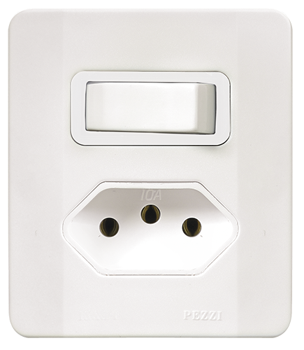 Interruptor  Paralelo + Tomada 2p+t 10a 250v C/placa Caixa S 14558 64516