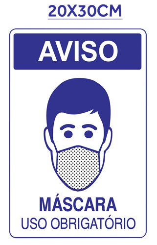 Placa Em Ps Sinal/adv - Aviso Uso Obrigatório 20x30 14598 1650