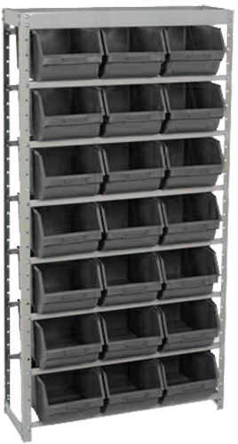 Prateleira Com 28 Gaveteiros K-7 Preto 1,50x95x34 14693 93015