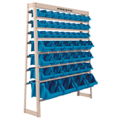 Prateleira Com 49 Gaveteiros Misto Azul 1,00x1,2x24 14915 93016