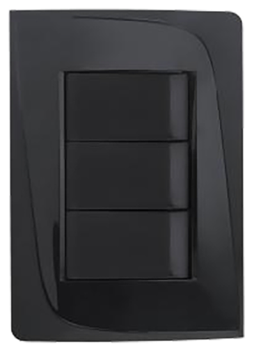Placa Abs + Bastidor 2x4 Tendenza Preto 11499 50530-2
