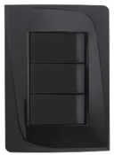 Placa + Bastidor 2x4 Tendenza Preto 11499 50530-2 