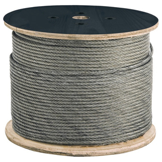 Cabo Aço 3/16" - 4,80mm Alma Fibra Galvanizado 6x7 Bobina 10 15469 2010250Z
