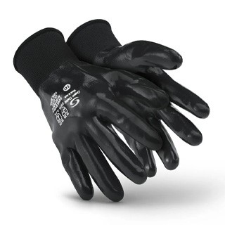 Luva Nitrílica Preta Áspera Nitroblack Tam. G C.a.49.437 15653 NITRO_BLACK_T9