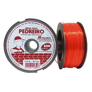 Linha Nylon Pedreiro Especial Rl. 50m Laranja 0,80mm 15680 19DP1LP805