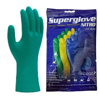 Luva Nitrílica Superglove Nitro Pacote Com 50 Luvas Ambidestras Tam. P. C.a.38.011 15746 SGLOVE-G-T7 