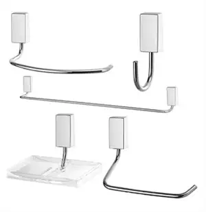 Kit Acessórios Para Banheiro Metal Com 5 Peças Loren Way 15984 7041241 