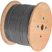 Cabo Aço 1/4" - 6,35mm Alma Fibra Galvanizado 6x19 Bobina 50 4367 2012565Z 