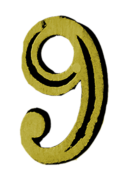 Número Casa Plástico Altura 11,5 Cm 9 9831 NC-9 