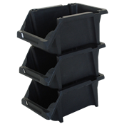 Gaveta Prática K3 Preta Empilhável 8x10x17 13649 42001 