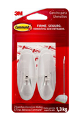 Gancho Com Adesivo Plástico Command 2 Peças Medio 1,3kg 14607 HB004131601 